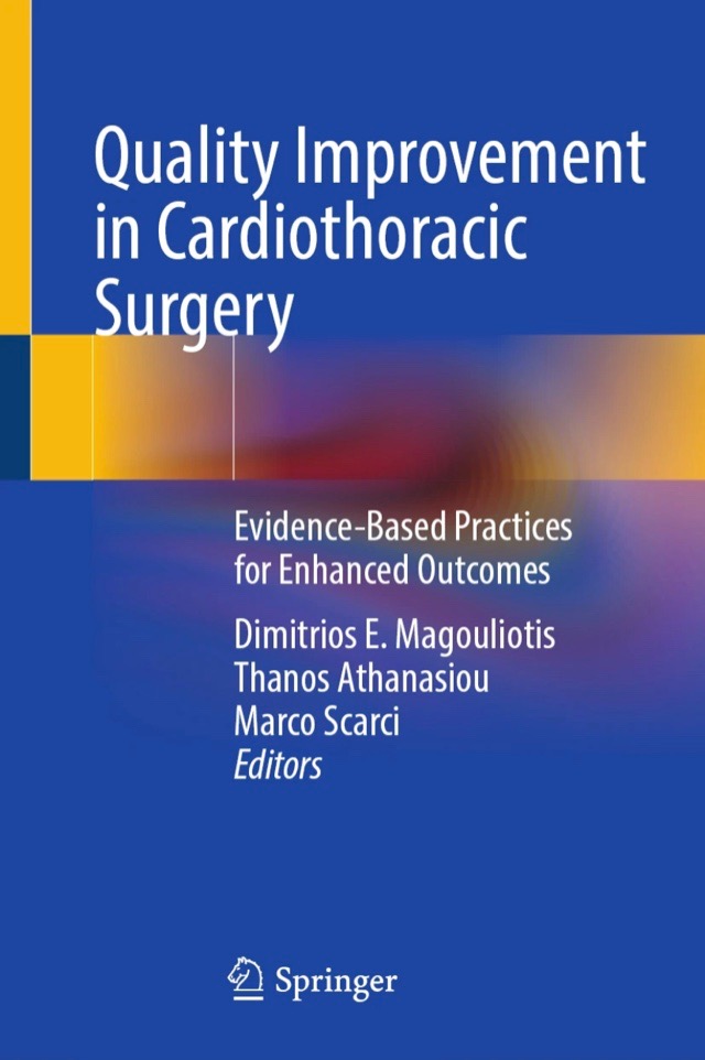 Cover of Quality Improvement in Cardiothoracic Surgery: Evidence-Based Practices for Enhanced Outcomes, published by Springer Nature.