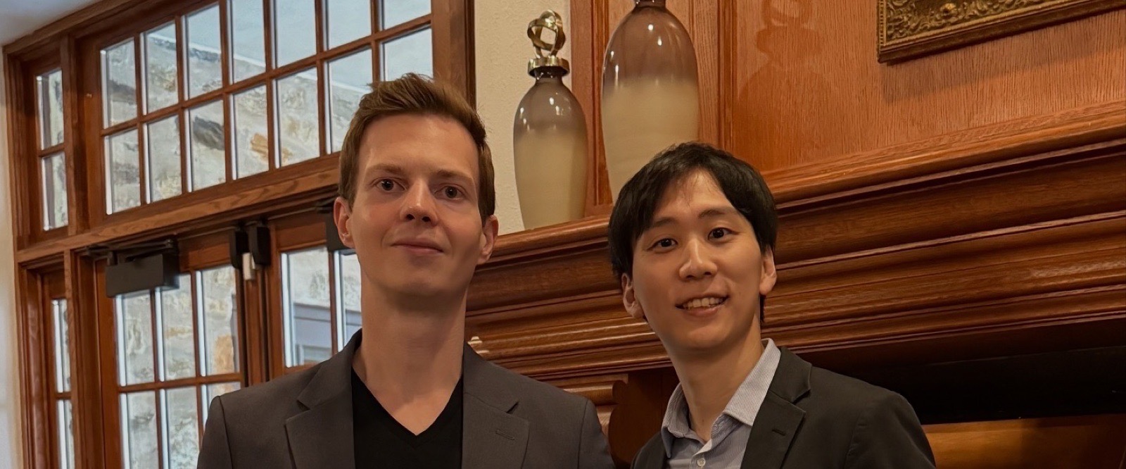 Dimitrios Magouliotis with an international research colleague.