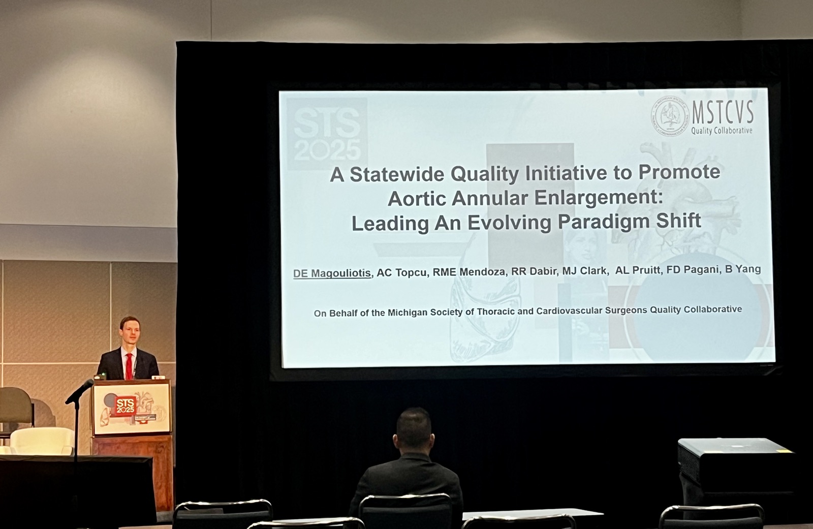Presenting statewide quality-improvement research on aortic annular enlargement at the STS Annual Meeting.